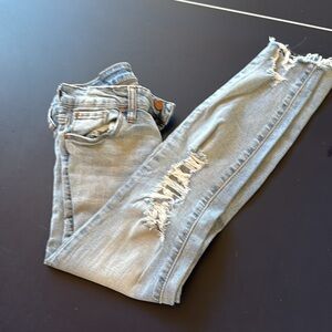 bp Sz 25 Stretchy Skinny Jeans, tattered ankles